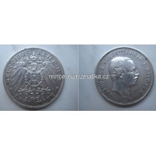 3 Deutsches Reich Mark 1909 E Sachsen